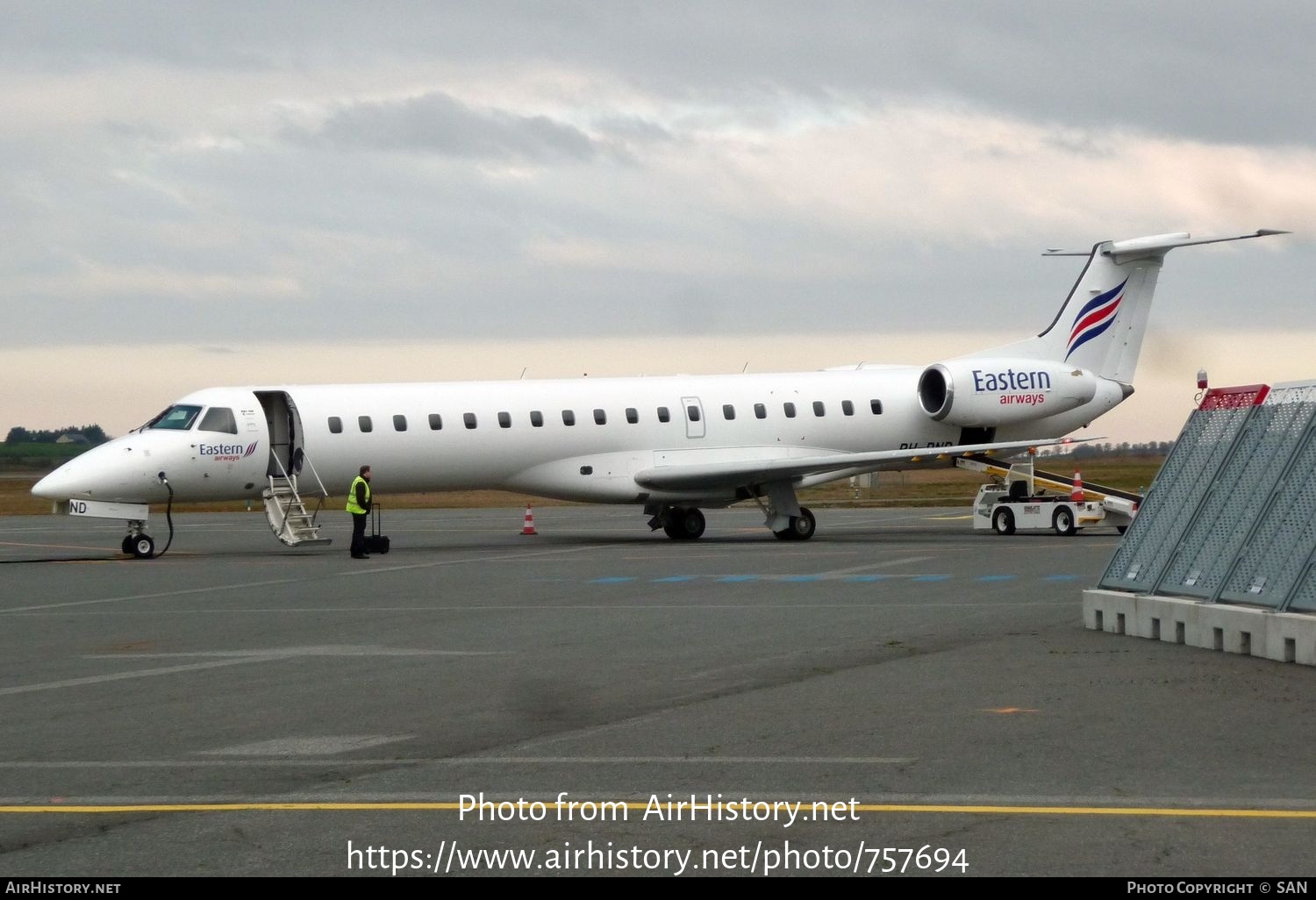 Aircraft Photo of PH-DND | Embraer ERJ-145MP (EMB-145MP) | Eastern Airways | AirHistory.net #757694