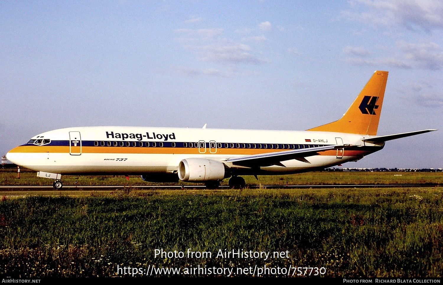 Aircraft Photo of D-AHLJ | Boeing 737-4K5 | Hapag-Lloyd | AirHistory.net #757730