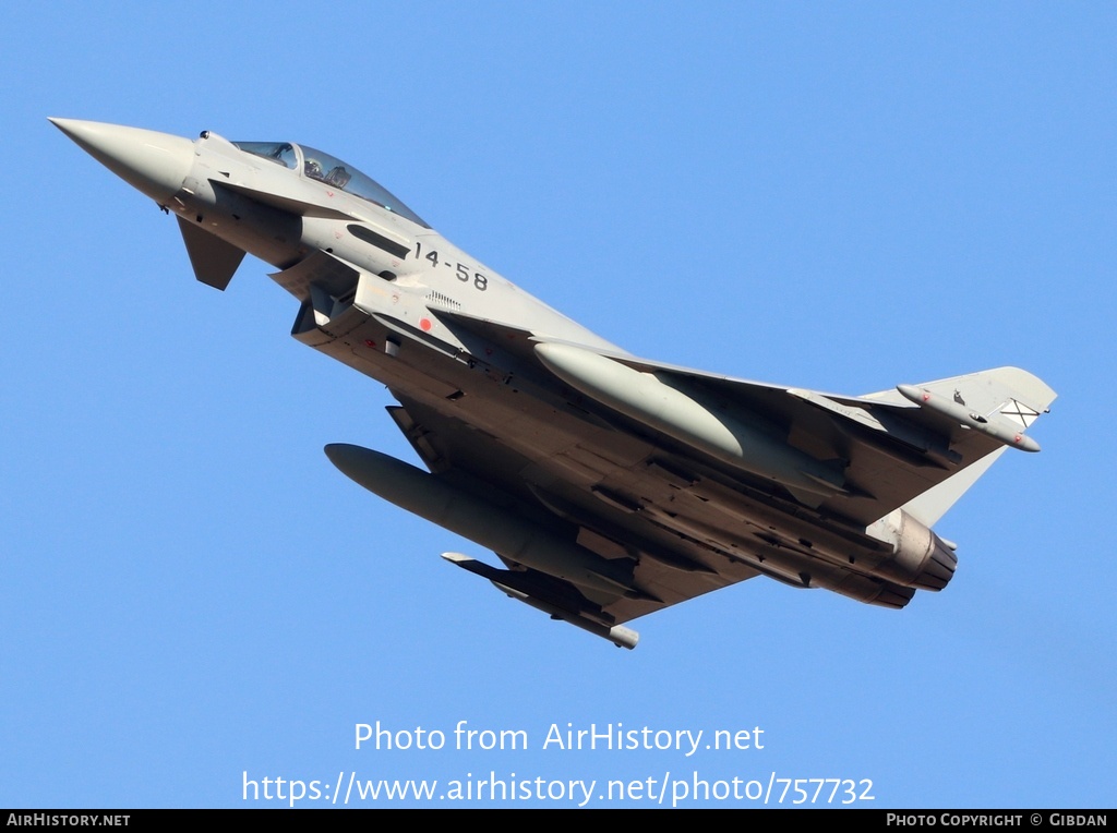 Aircraft Photo of C.16-58 / 10019 | Eurofighter EF-2000 Typhoon | Spain - Air Force | AirHistory.net #757732