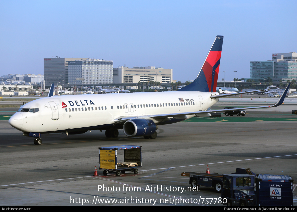 Aircraft Photo of N384DA | Boeing 737-832 | Delta Air Lines | AirHistory.net #757780