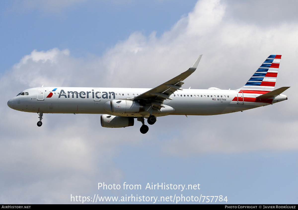 Aircraft Photo of N107NN | Airbus A321-231 | American Airlines | AirHistory.net #757784