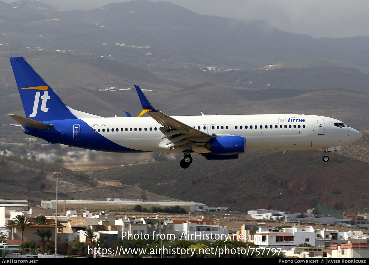 Aircraft Photo of OY-JYA | Boeing 737-8KN | Jettime | AirHistory.net #757797