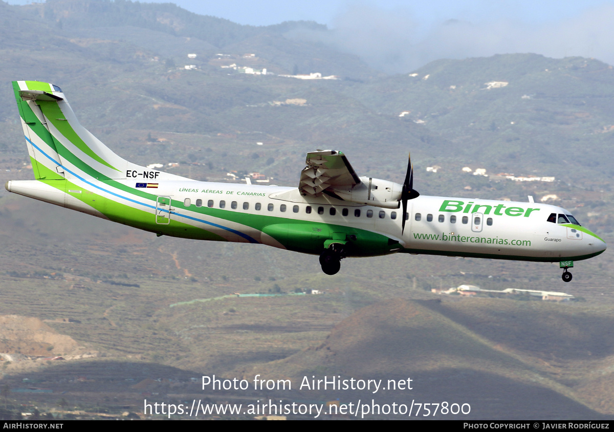 Aircraft Photo of EC-NSF | ATR ATR-72-600 (ATR-72-212A) | Binter Canarias | AirHistory.net #757800