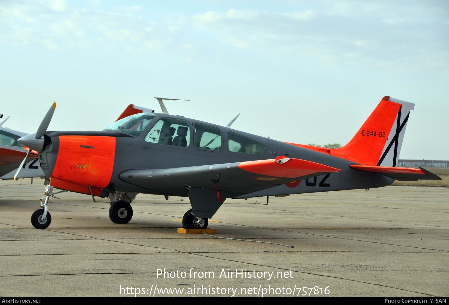 Aircraft Photo of E.24A-02 | Beech F33C Bonanza | Spain - Air Force | AirHistory.net #757816