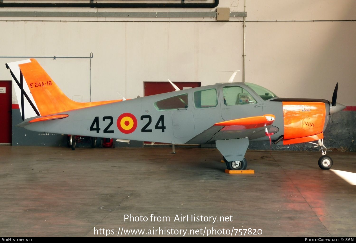 Aircraft Photo of E.24A-18 | Beech F33C Bonanza | Spain - Air Force | AirHistory.net #757820