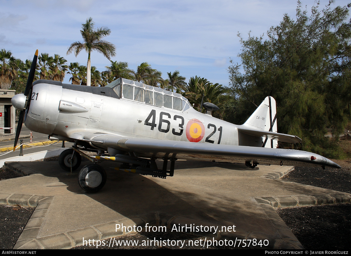 Aircraft Photo of C.6-107 | North American AT-6D Texan | Spain - Air Force | AirHistory.net #757840