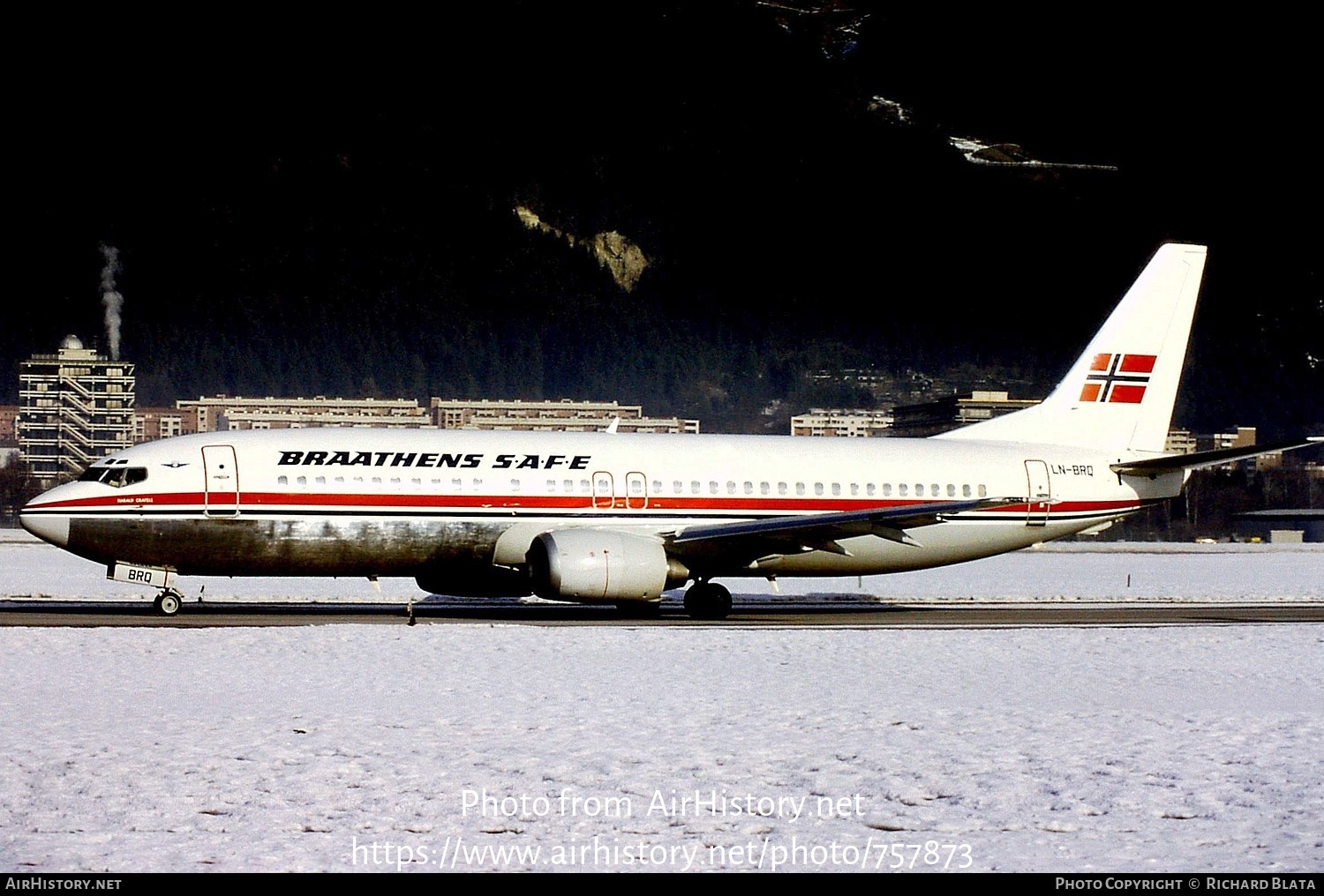 Aircraft Photo of LN-BRQ | Boeing 737-405 | Braathens SAFE | AirHistory.net #757873