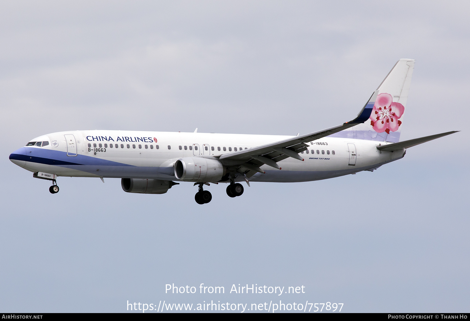 Aircraft Photo of B-18663 | Boeing 737-800 | China Airlines | AirHistory.net #757897