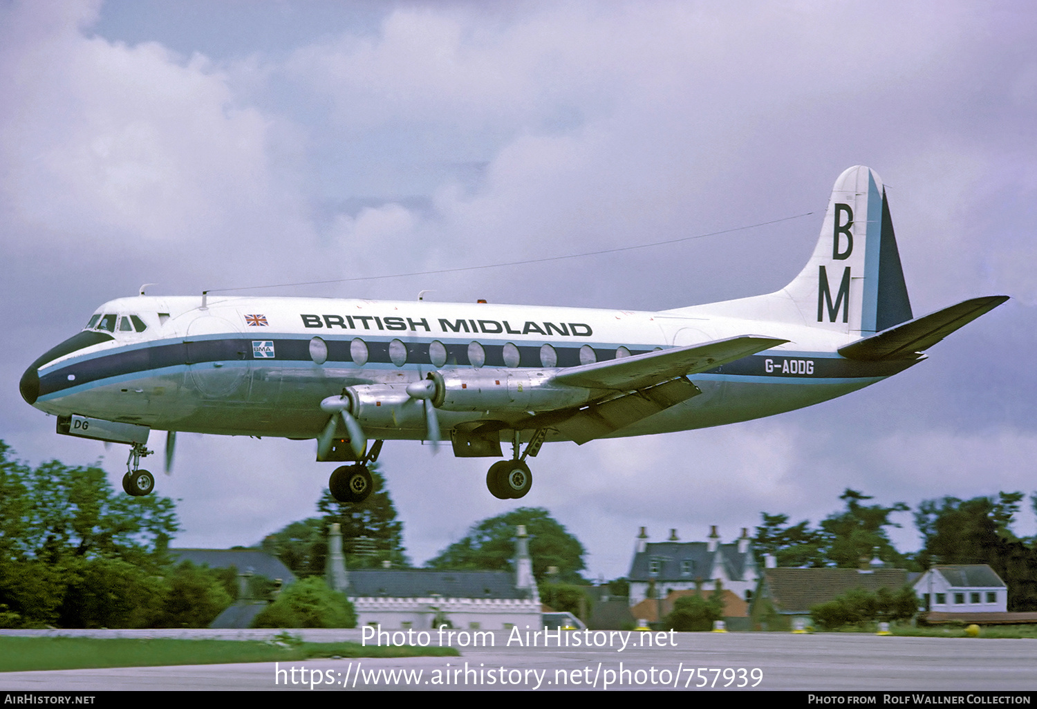 Aircraft Photo of G-AODG | Vickers 736 Viscount | British Midland Airways - BMA | AirHistory.net #757939