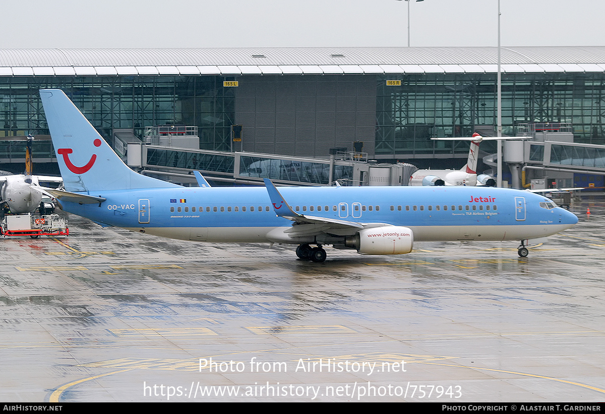 Aircraft Photo of OO-VAC | Boeing 737-8BK | Jetairfly | AirHistory.net #757943