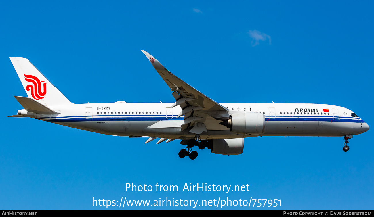 Aircraft Photo of B-322Y | Airbus A350-941 | Air China | AirHistory.net #757951