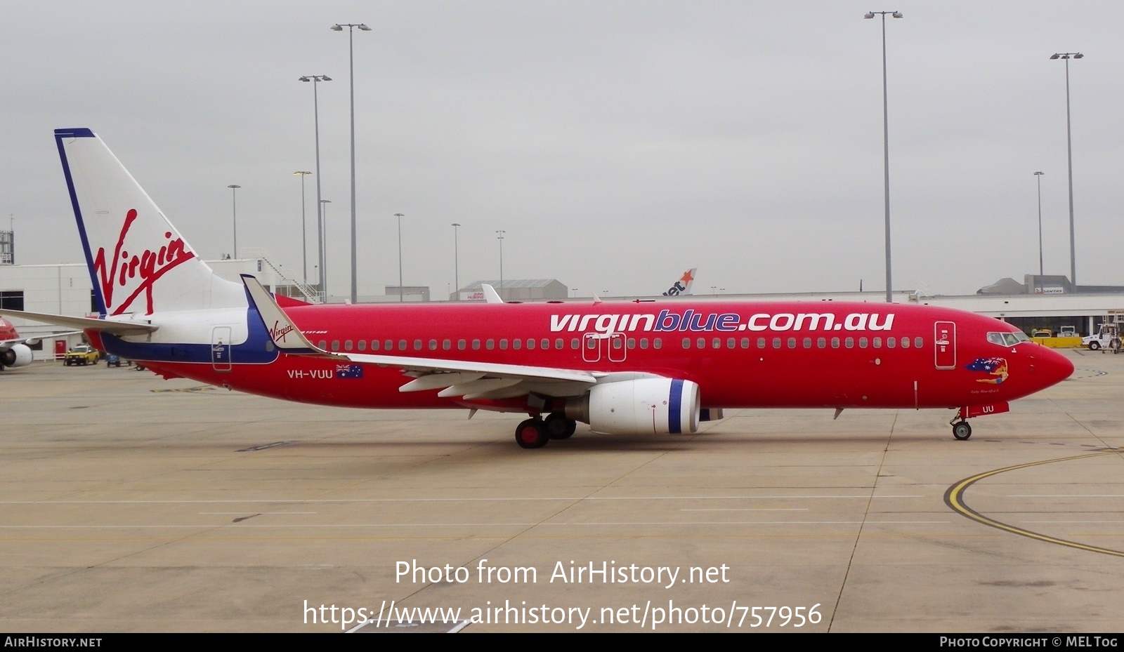 Aircraft Photo of VH-VUU | Boeing 737-8FE | Virgin Blue Airlines | AirHistory.net #757956