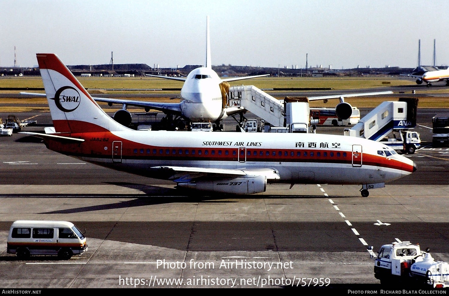 Aircraft Photo of JA8282 | Boeing 737-2Q3/Adv | Southwest Air Lines - SWAL | AirHistory.net #757959