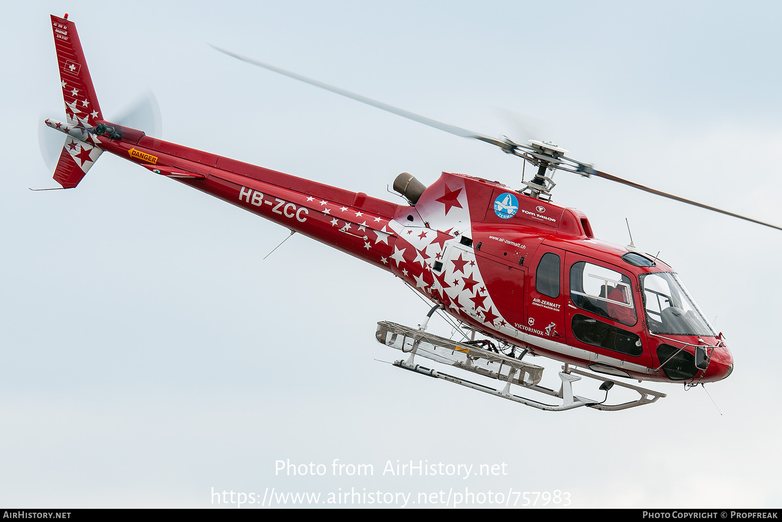 Aircraft Photo of HB-ZCC | Aerospatiale AS-350B-2 Ecureuil | Air Zermatt | AirHistory.net #757983