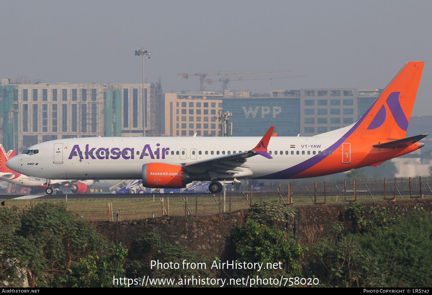 Aircraft Photo of VT-YAW | Boeing 737-8 Max 8 | Akasa Air | AirHistory.net #758020