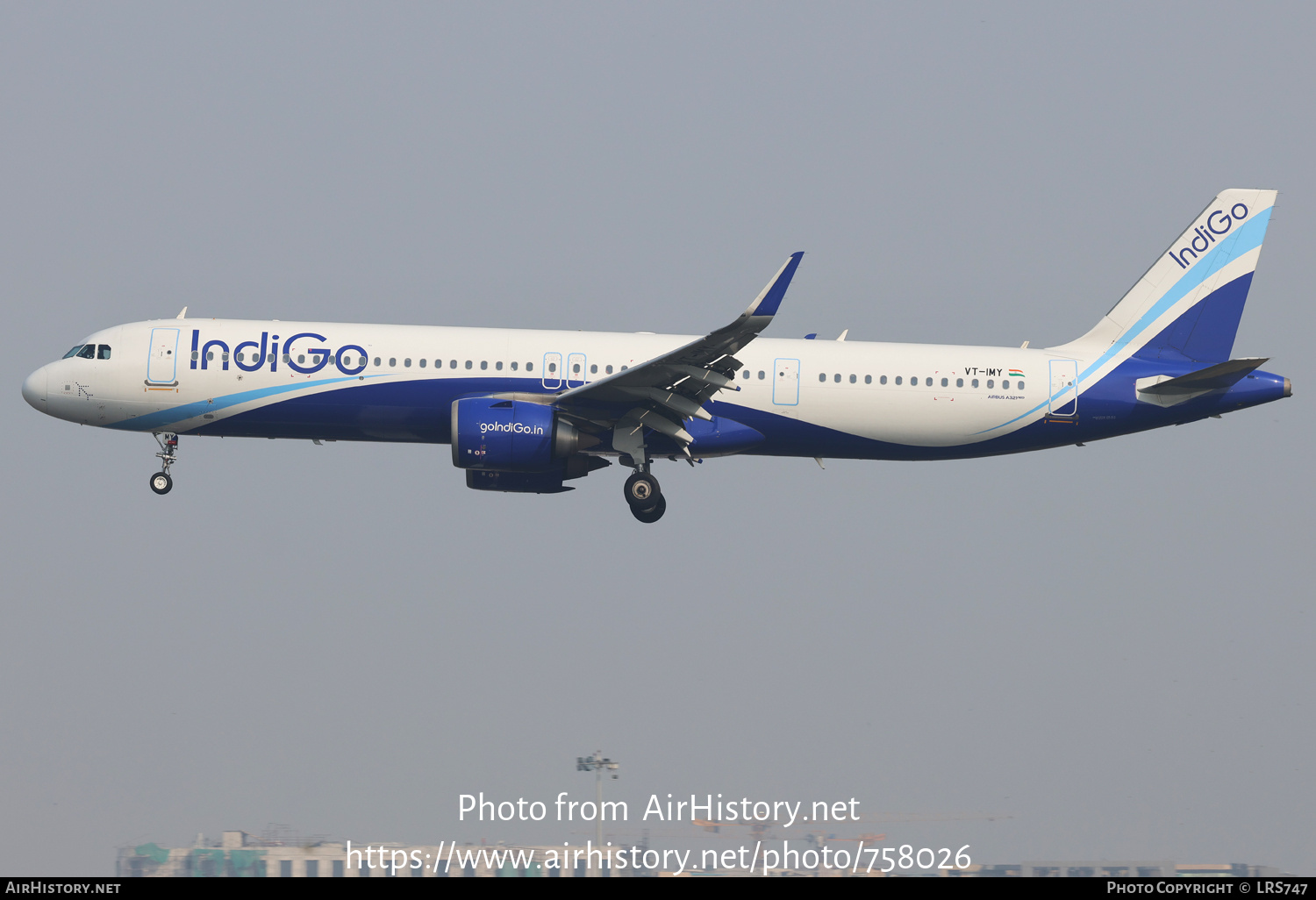 Aircraft Photo of VT-IMY | Airbus A321-252NX | IndiGo | AirHistory.net #758026