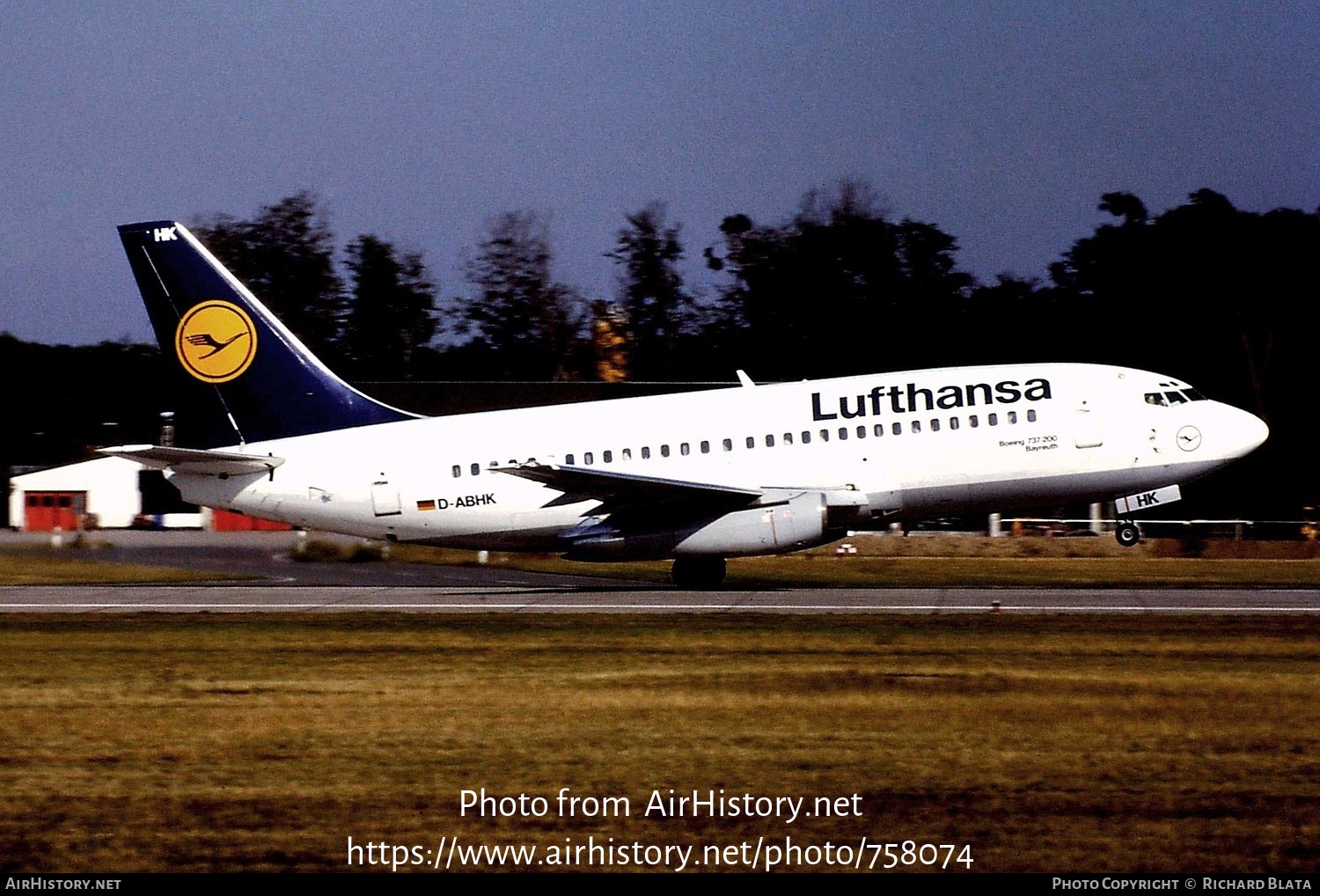 Aircraft Photo of D-ABHK | Boeing 737-230/Adv | Lufthansa | AirHistory.net #758074