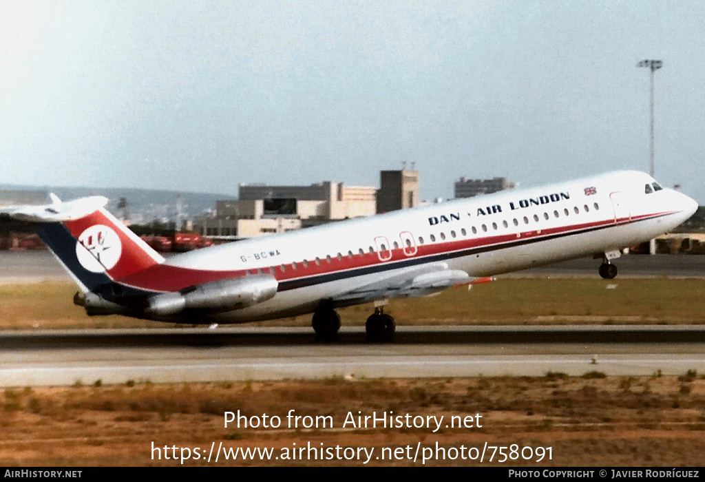 Aircraft Photo of G-BCWA | BAC 111-518FG One-Eleven | Dan-Air London | AirHistory.net #758091