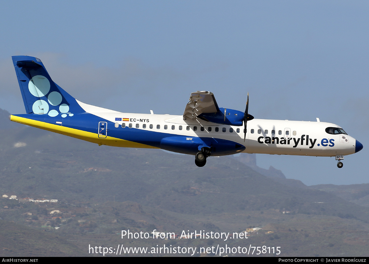 Aircraft Photo of EC-NYS | ATR ATR-72-500 (ATR-72-212A) | Canaryfly | AirHistory.net #758115