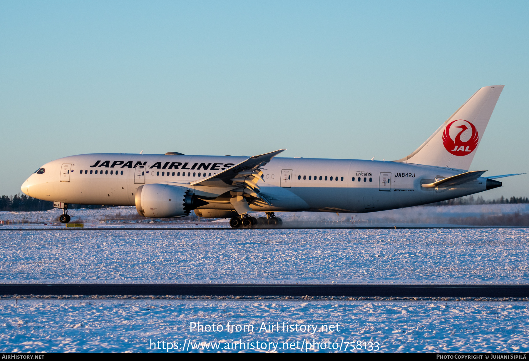 Aircraft Photo of JA842J | Boeing 787-8 Dreamliner | Japan Airlines - JAL | AirHistory.net #758133