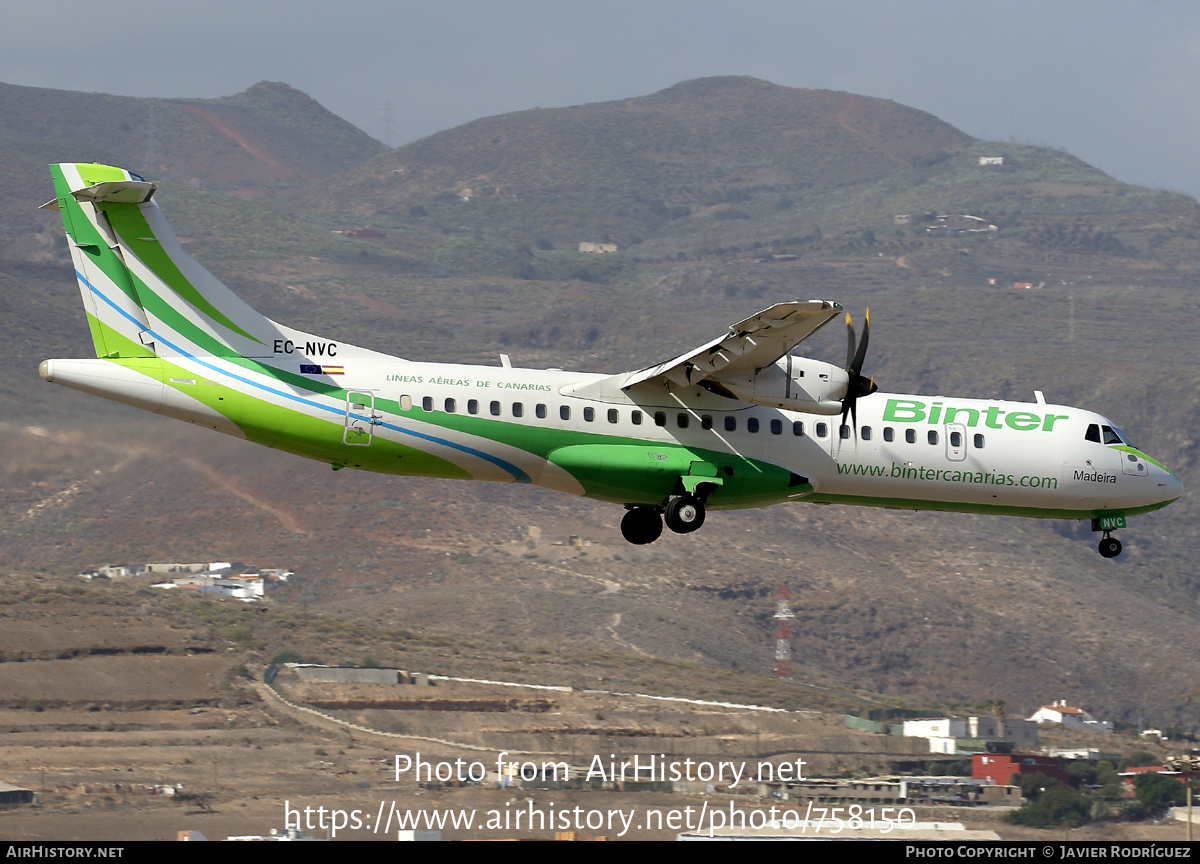 Aircraft Photo of EC-NVC | ATR ATR-72-600 (ATR-72-212A) | Binter Canarias | AirHistory.net #758150