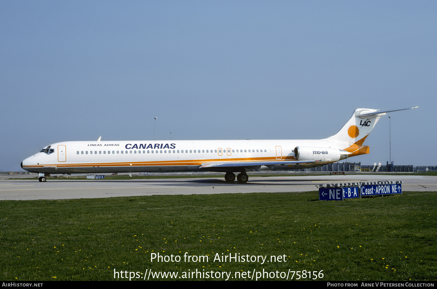 Aircraft Photo of EC-EJZ | McDonnell Douglas MD-83 (DC-9-83) | Líneas Aéreas Canarias - LAC | AirHistory.net #758156