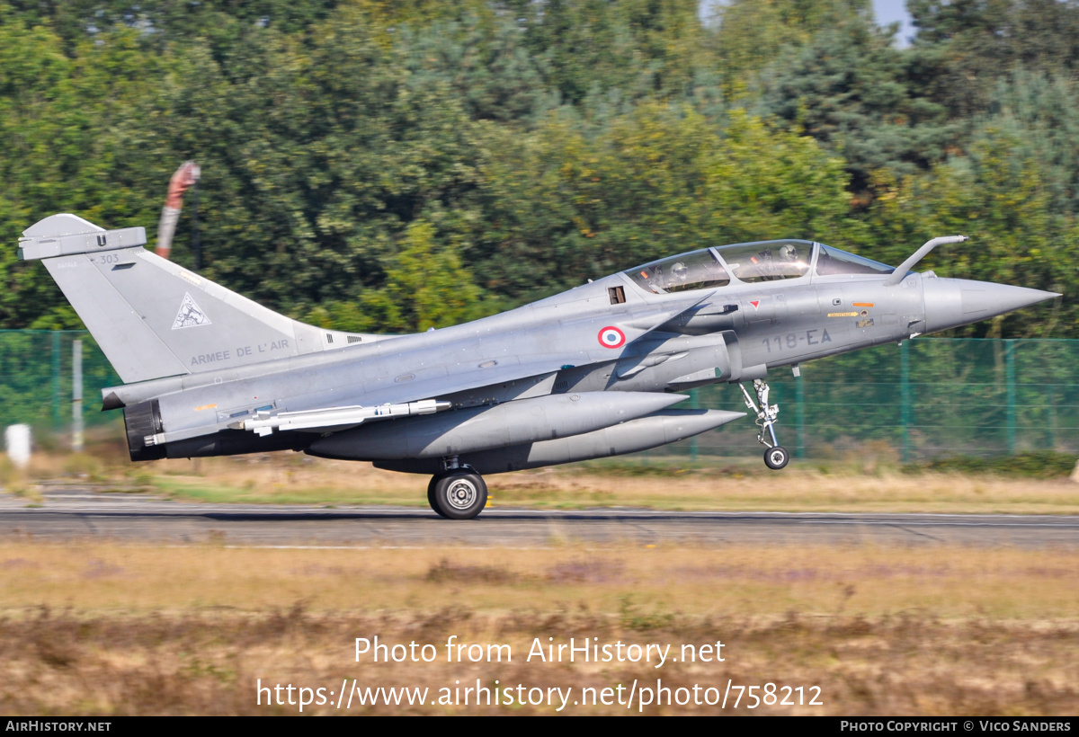 Aircraft Photo of 303 | Dassault Rafale B | France - Air Force | AirHistory.net #758212