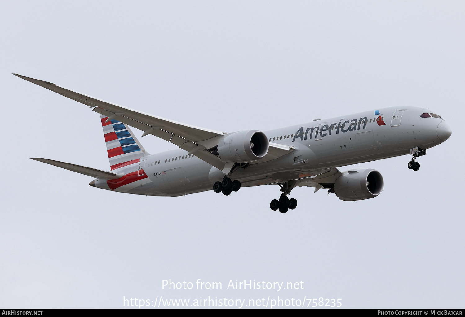 Aircraft Photo of N840AN | Boeing 787-9 Dreamliner | American Airlines | AirHistory.net #758235