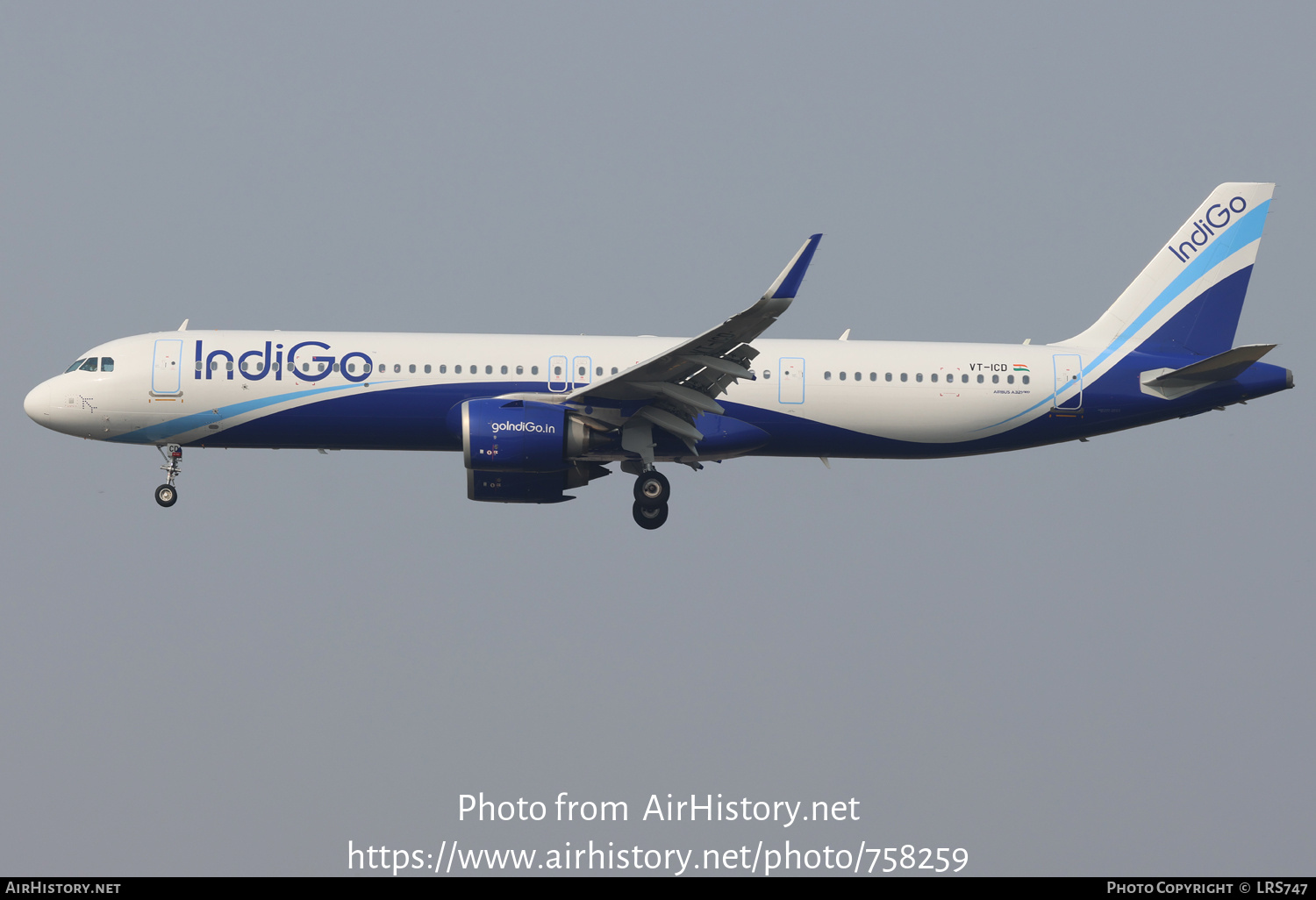 Aircraft Photo of VT-ICD | Airbus A321-251NX | IndiGo | AirHistory.net #758259