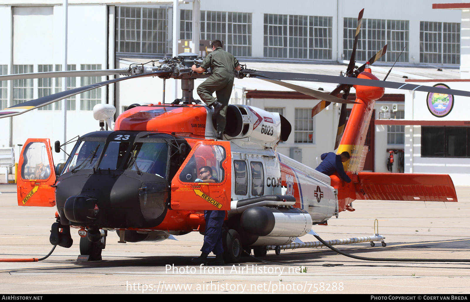 Aircraft Photo of 6023 | Sikorsky MH-60T Jayhawk (S-70B-5) | USA - Coast Guard | AirHistory.net #758288