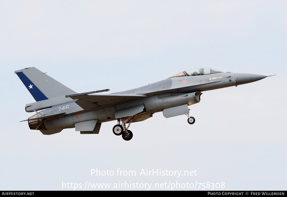 Aircraft Photo of 746 | General Dynamics F-16AM Fighting Falcon | Chile - Air Force | AirHistory.net #758308