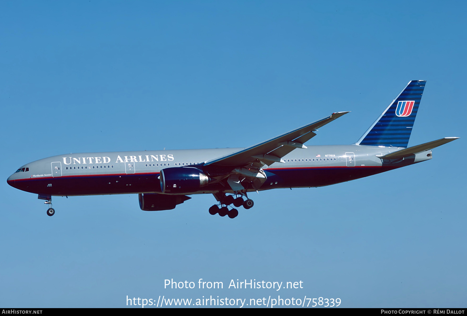 Aircraft Photo of N776UA | Boeing 777-222 | United Airlines | AirHistory.net #758339