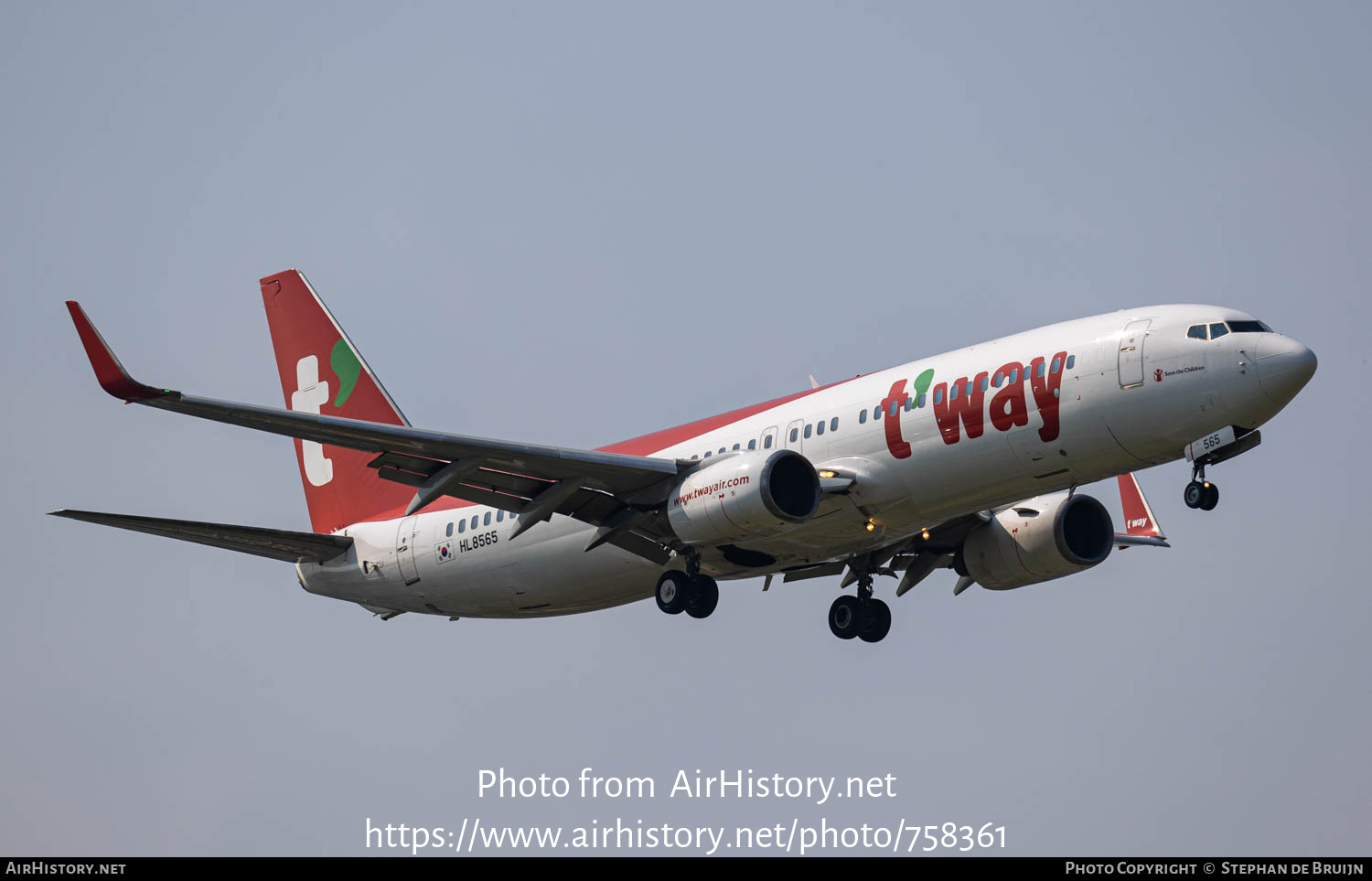 Aircraft Photo of HL8565 | Boeing 737-85R | T'way Air | AirHistory.net #758361