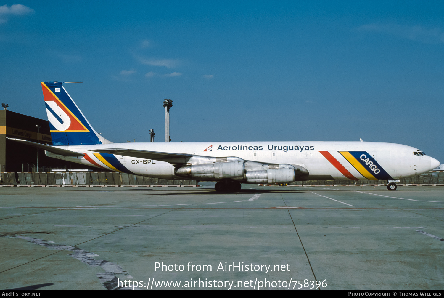 Aircraft Photo of CX-BPL | Boeing 707-331C | Aerolíneas Uruguayas Cargo | AirHistory.net #758396