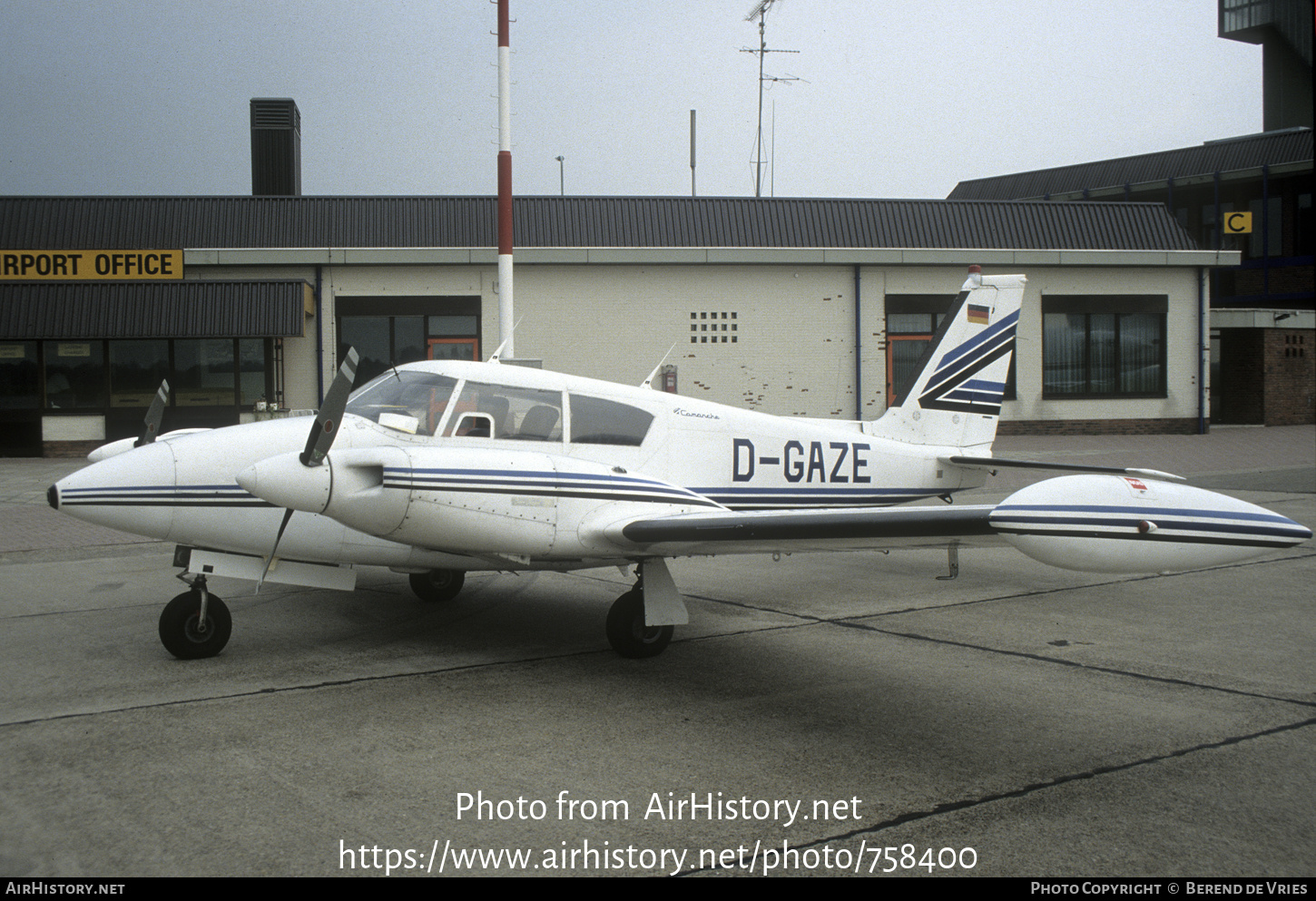 Aircraft Photo of D-GAZE | Piper PA-30-160 Twin Comanche | AirHistory.net #758400