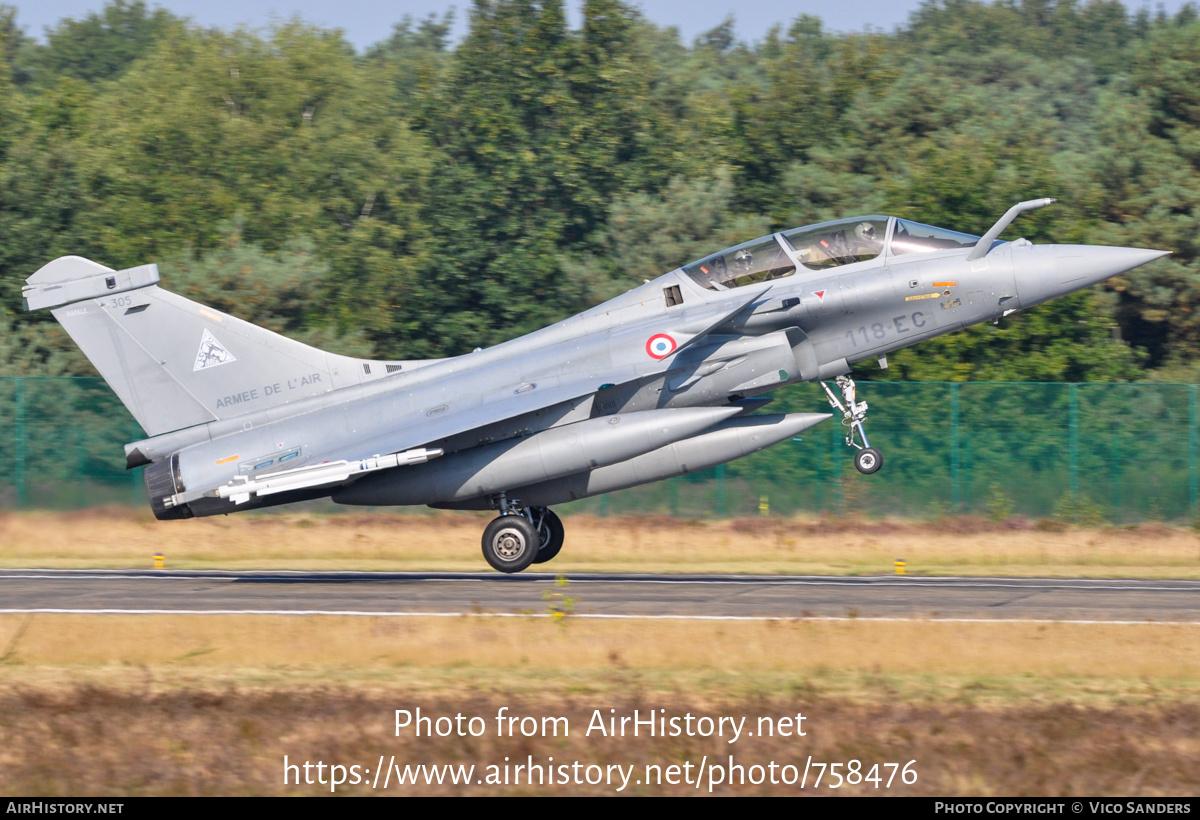 Aircraft Photo of 305 | Dassault Rafale B | France - Air Force | AirHistory.net #758476