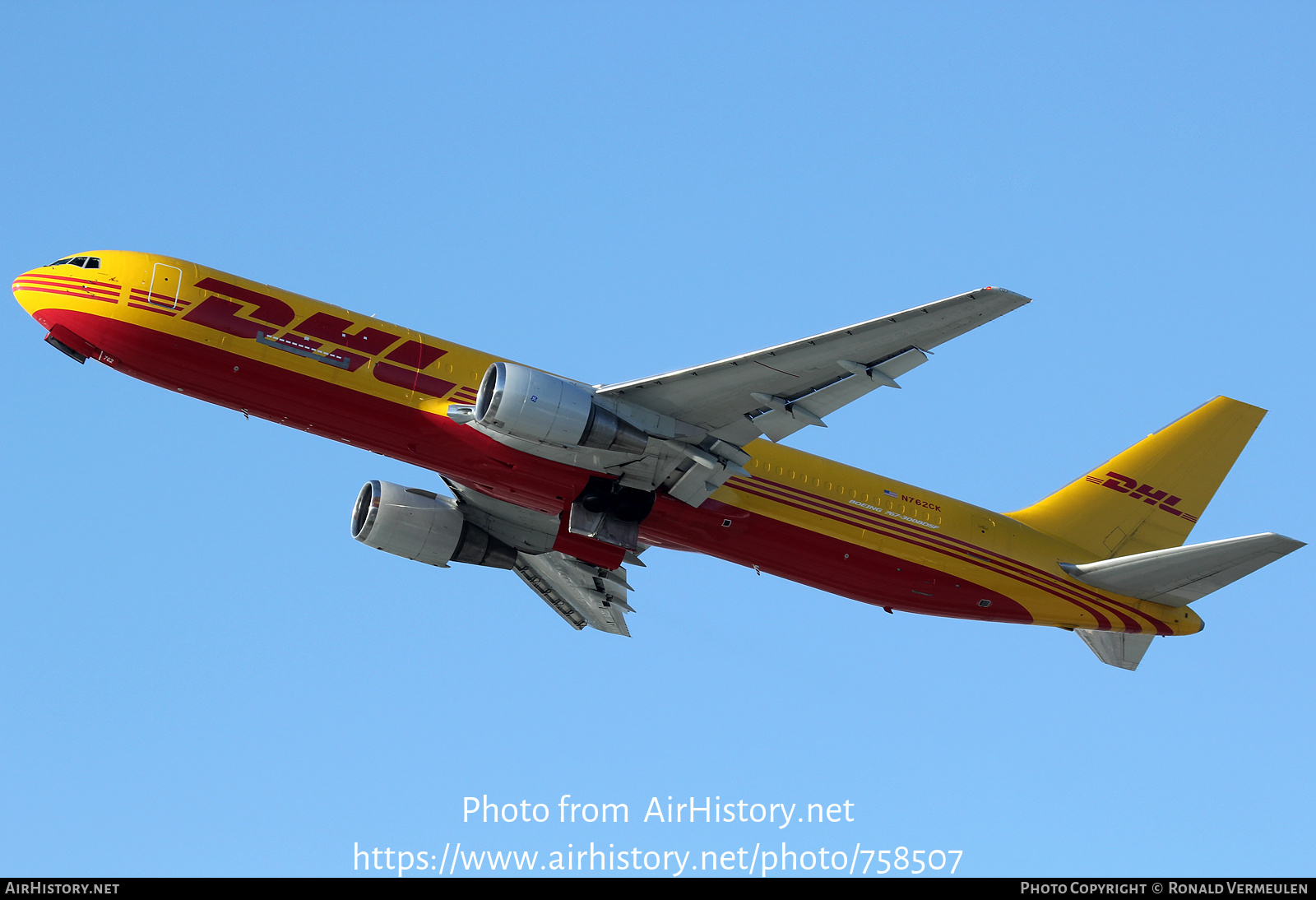 Aircraft Photo of N762CK | Boeing 767-3P6/ER(BDSF) | DHL International | AirHistory.net #758507