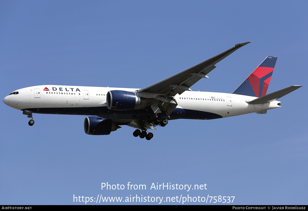 Aircraft Photo of N706DN | Boeing 777-232/LR | Delta Air Lines | AirHistory.net #758537