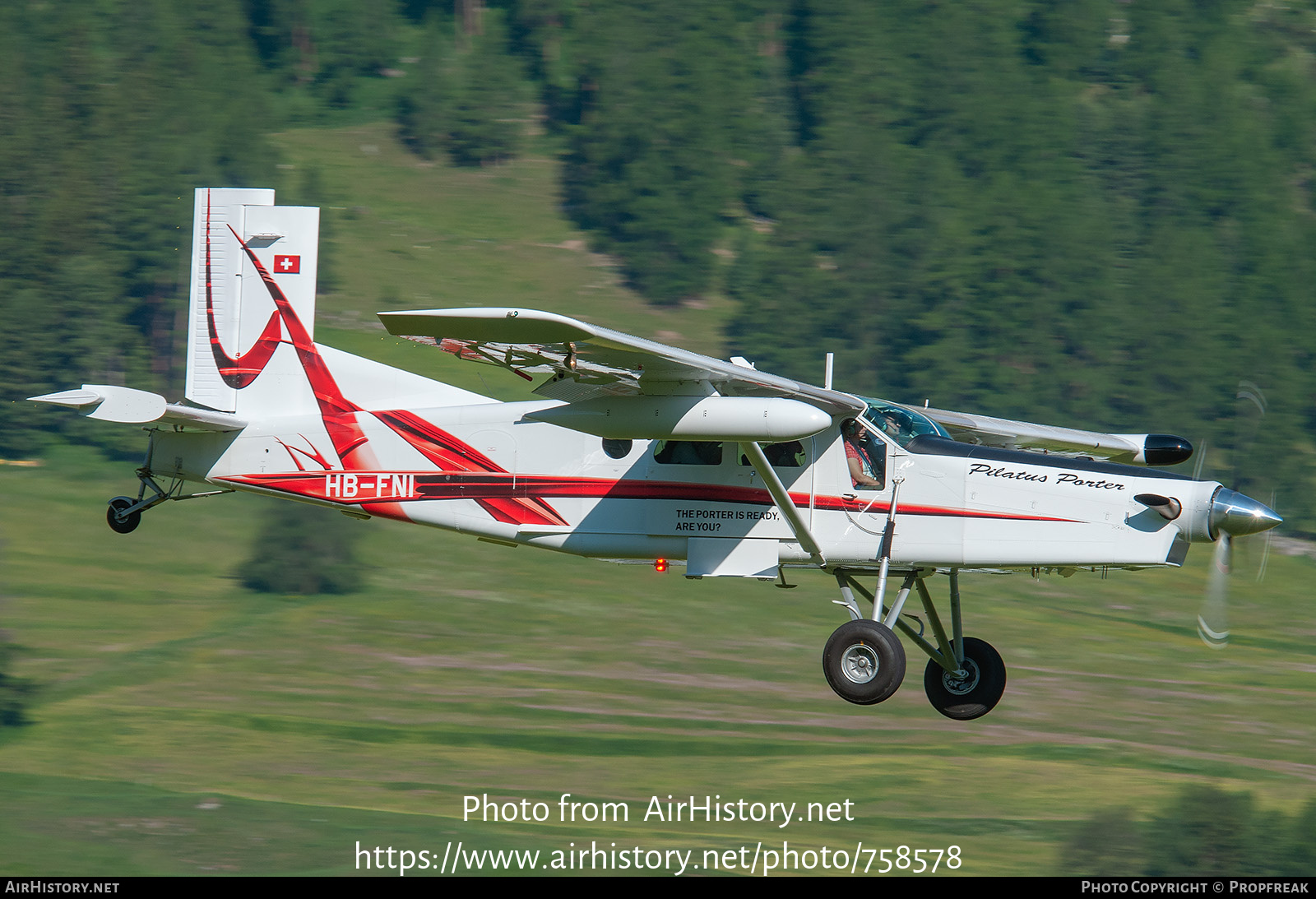 Aircraft Photo of HB-FNI | Pilatus PC-6/B2-H4 Turbo Porter | AirHistory.net #758578