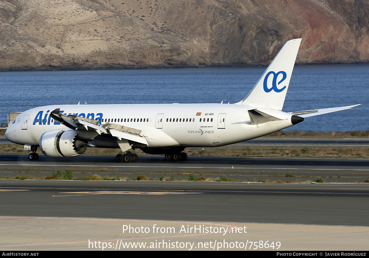 Aircraft Photo of EC-NZG | Boeing 787-8 Dreamliner | Air Europa | AirHistory.net #758649