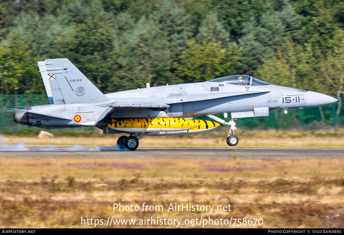 Aircraft Photo of C15-24 | McDonnell Douglas EF-18A Hornet | Spain - Air Force | AirHistory.net #758670