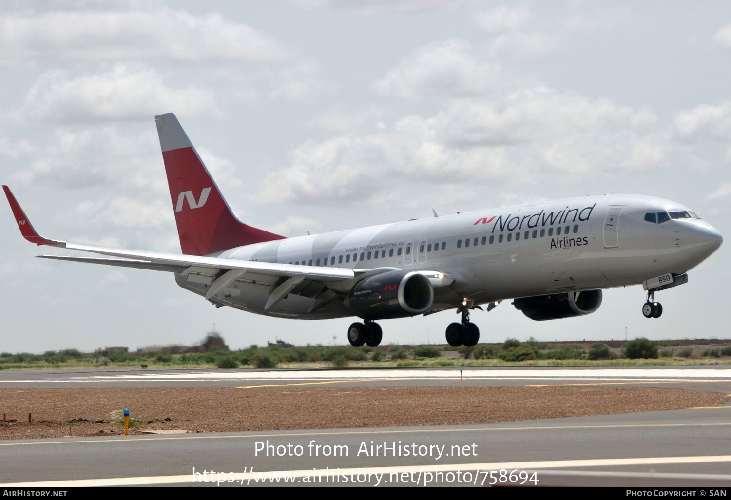 Aircraft Photo of VP-BSO | Boeing 737-82R | Nordwind Airlines | AirHistory.net #758694