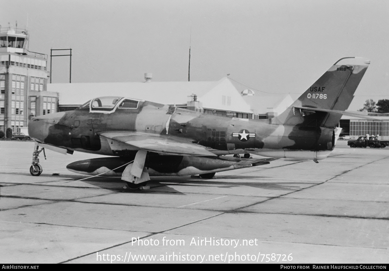 Aircraft Photo of 51-1786 / 0-11786 | Republic F-84F Thunderstreak | USA - Air Force | AirHistory.net #758726