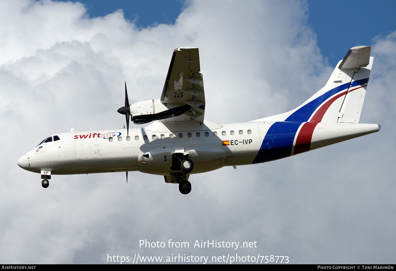 Aircraft Photo of EC-IVP | ATR ATR-42-300 | Swiftair | AirHistory.net #758773