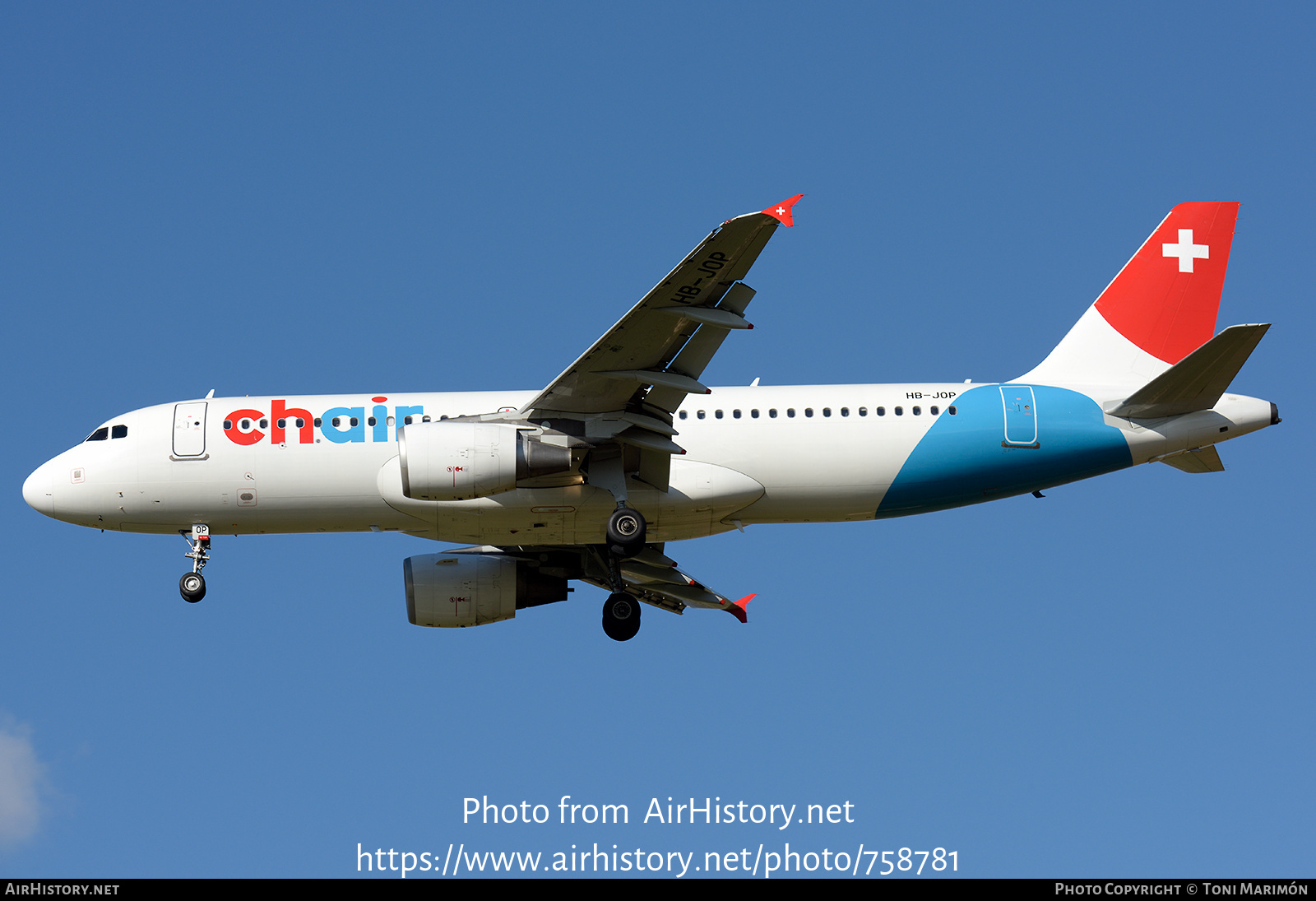 Aircraft Photo of HB-JOP | Airbus A320-214 | Chair Airlines | AirHistory.net #758781