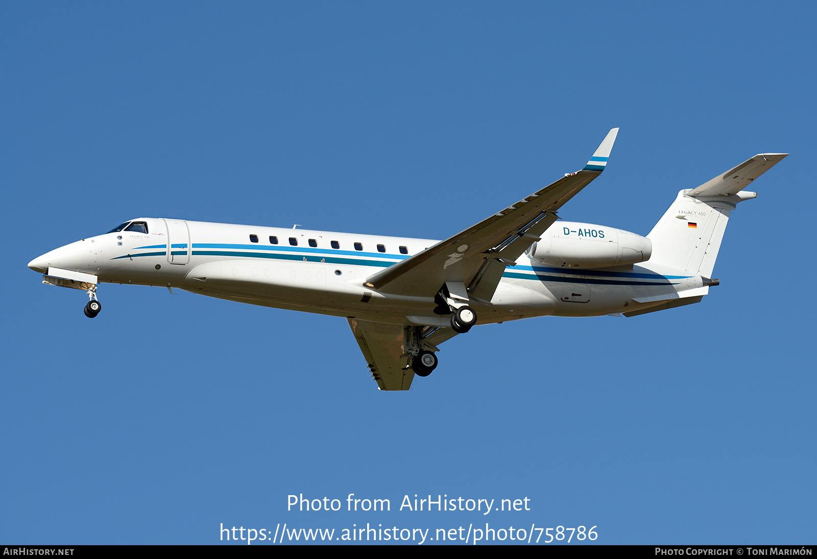 Aircraft Photo of D-AHOS | Embraer Legacy 650 (EMB-135BJ) | VistaJet | AirHistory.net #758786