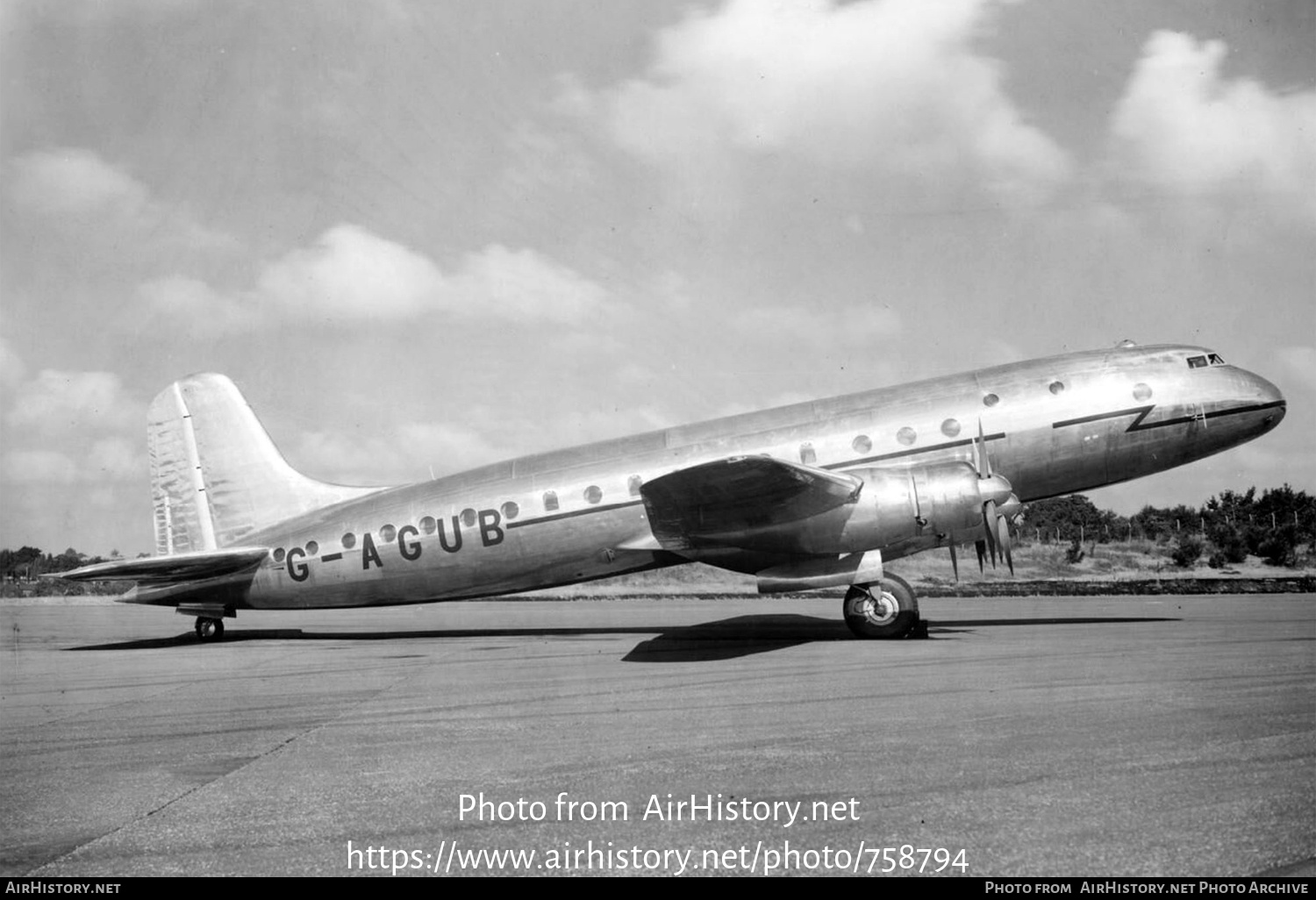 Aircraft Photo of G-AGUB | Handley Page HP.74 Hermes 2 | AirHistory.net #758794