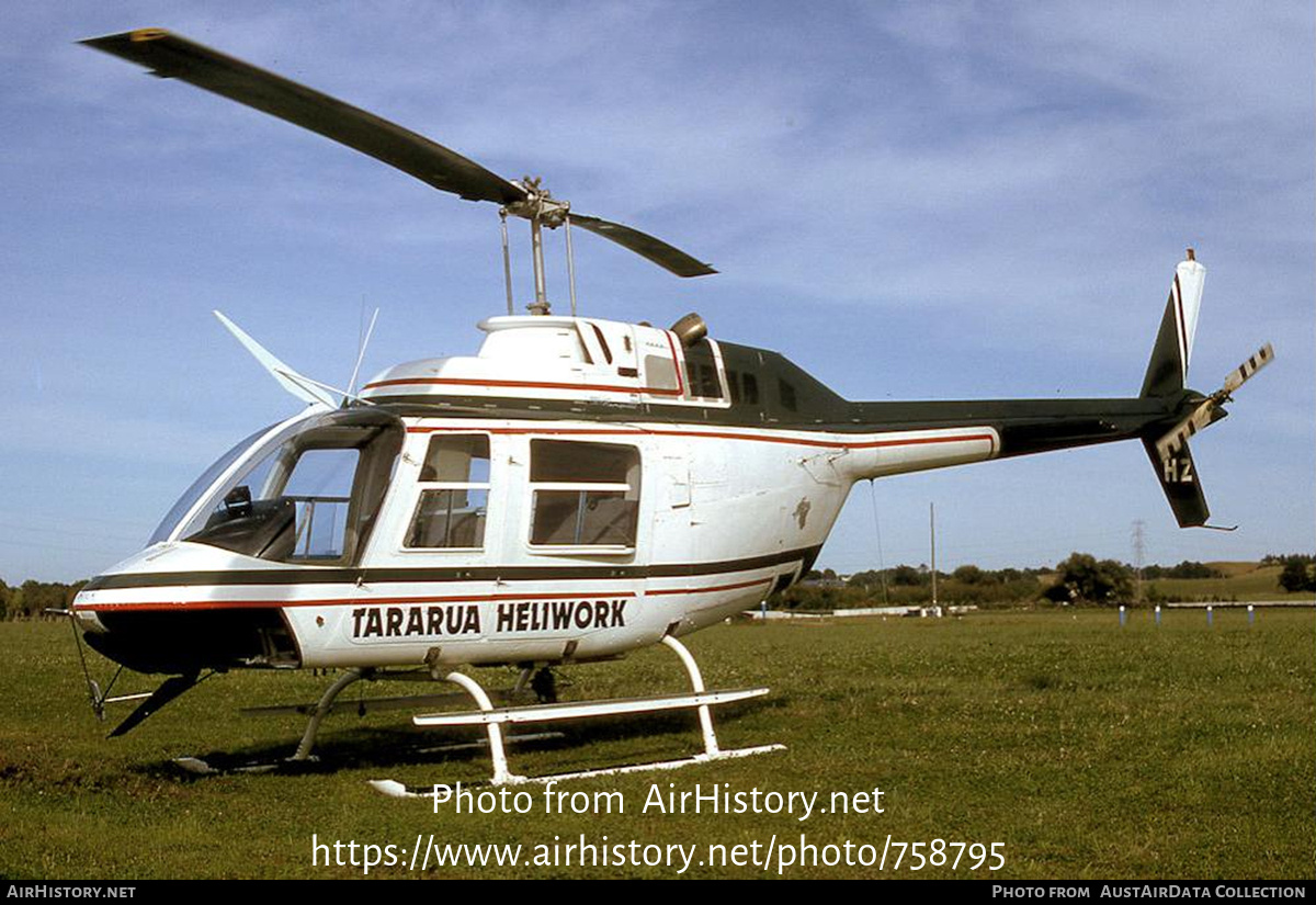 Aircraft Photo of ZK-HHZ / HZ | Bell 206B-2 JetRanger II | Tararua Heliwork | AirHistory.net #758795