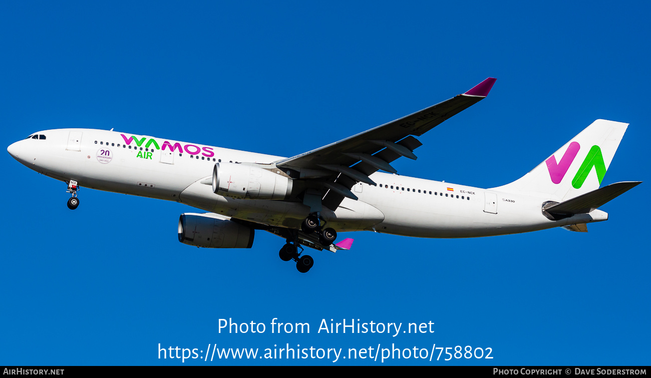 Aircraft Photo of EC-NCK | Airbus A330-243 | Wamos Air | AirHistory.net #758802