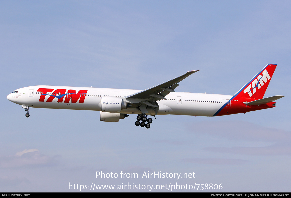 Aircraft Photo of PT-MUA | Boeing 777-32W/ER | TAM Linhas Aéreas | AirHistory.net #758806